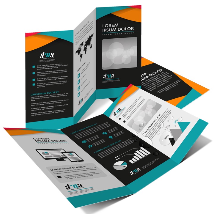 Sample of printed flyers and brochures