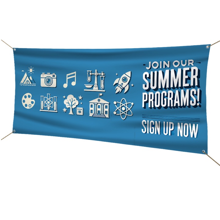 Sample of printed an outdoor banner